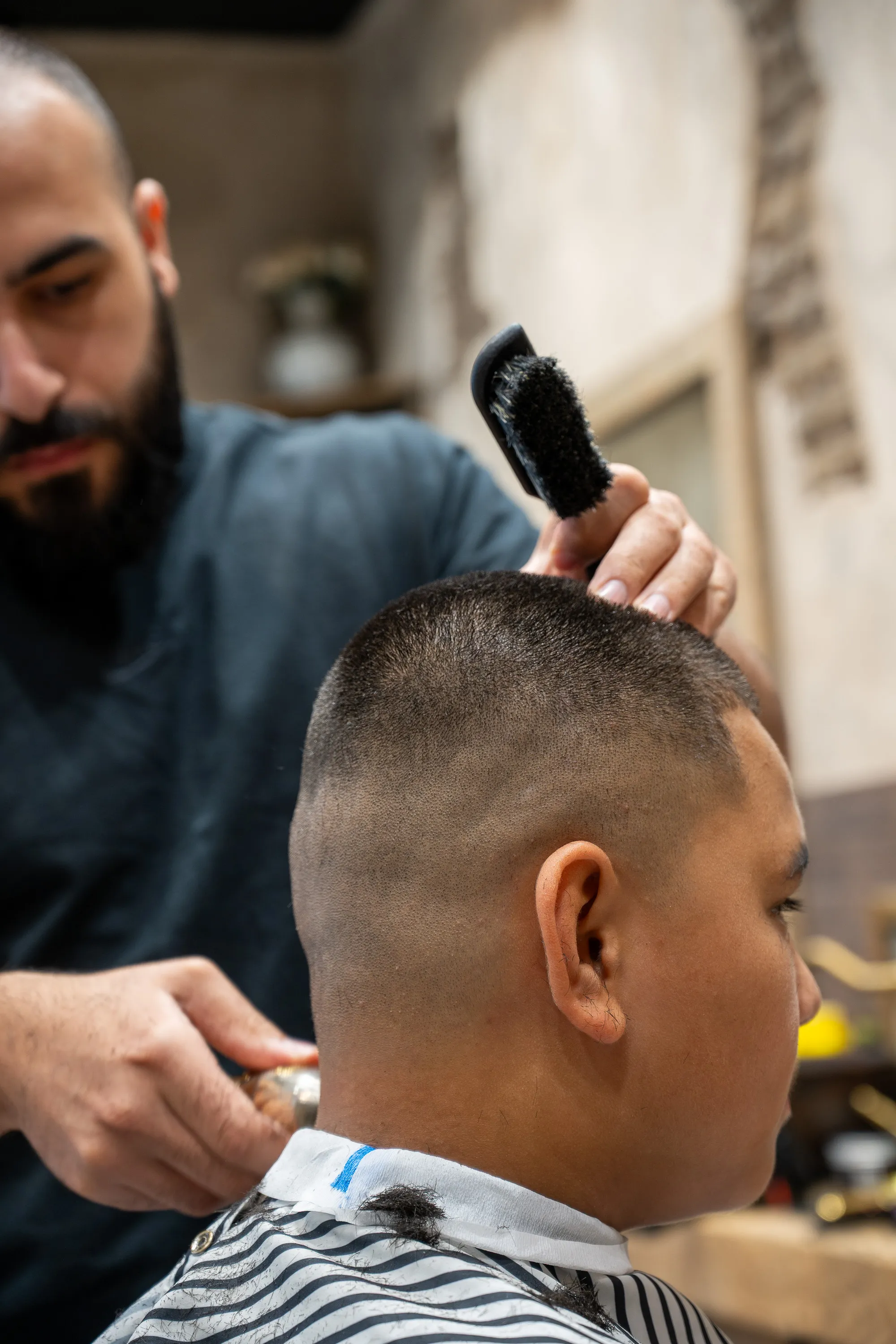 High fade with clippers
